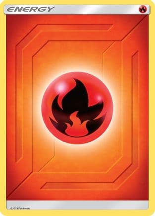 Fire Energy (2019 Unnumbered) - Reverse Holofoil SM Team Up - Common
