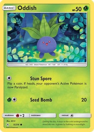 Oddish 005/214 - SM Unbroken Bonds Reverse Holofoil