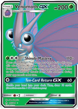 Venomoth GX (Full Art) 193/214 - SM Unbroken Bonds Holofoil
