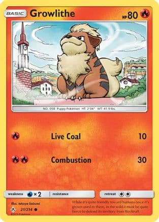 Growlithe 021/214 - SM Unbroken Bonds Reverse Holofoil