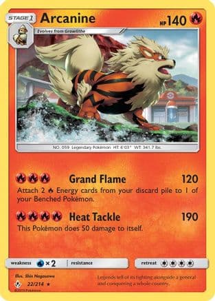 Arcanine 022/214 - SM Unbroken Bonds Reverse Holofoil