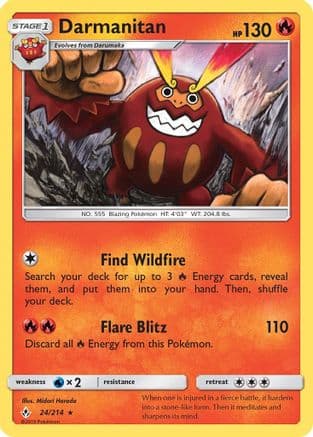Darmanitan 024 - Reverse Holofoil SM Unbroken Bonds - Rare
