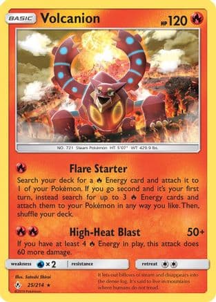 Volcanion 025/214 - SM Unbroken Bonds Reverse Holofoil