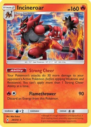 Incineroar 029/214 - SM Unbroken Bonds Reverse Holofoil