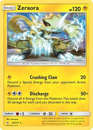 Zeraora 060/214 - SM Unbroken Bonds Reverse Holofoil