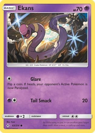 Ekans 062/214 - SM Unbroken Bonds Reverse Holofoil