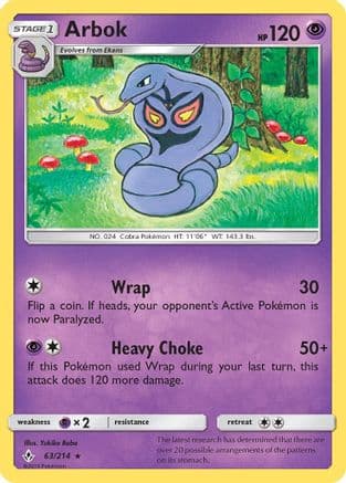 Arbok 063/214 - SM Unbroken Bonds Reverse Holofoil