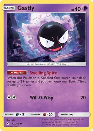 Gastly 067/214 - SM Unbroken Bonds Reverse Holofoil
