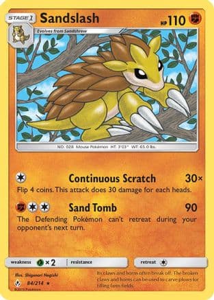 Sandslash 84/214 - SM Unbroken Bonds