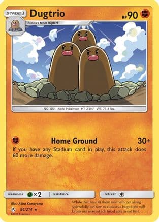 Dugtrio 86/214 - SM Unbroken Bonds Reverse Holofoil