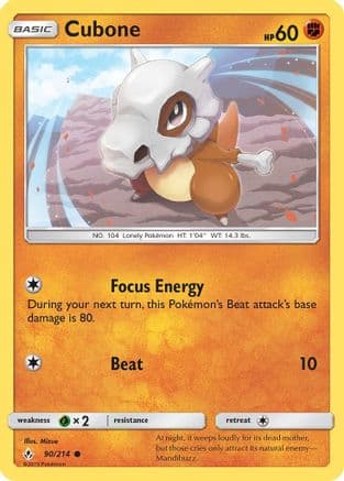 Cubone 090/214 - SM Unbroken Bonds Reverse Holofoil