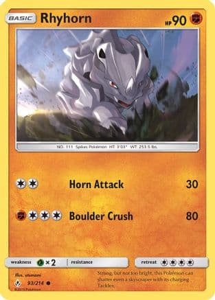 Rhyhorn 093/214 - SM Unbroken Bonds Reverse Holofoil