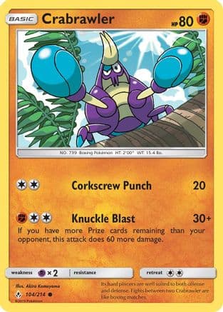 Crabrawler 104/214 - SM Unbroken Bonds Reverse Holofoil