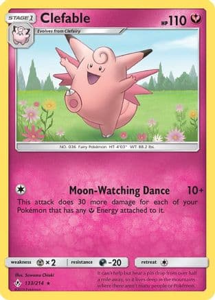 Clefable 133/214 - SM Unbroken Bonds Reverse Holofoil