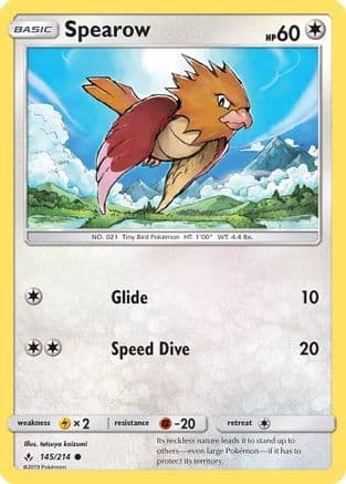 Spearow 145 SM Unbroken Bonds - Common