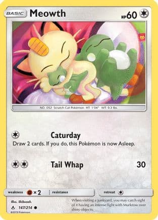 Meowth 147/214 - SM Unbroken Bonds Reverse Holofoil