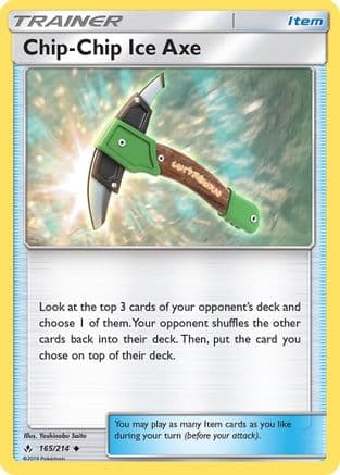 Chip-Chip Ice Axe 165/214 - SM Unbroken Bonds Reverse Holofoil