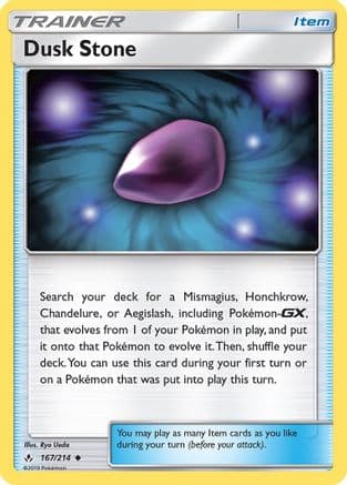Dusk Stone 167/214 - SM Unbroken Bonds Reverse Holofoil
