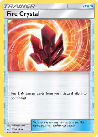 Fire Crystal 173/214 - SM Unbroken Bonds Reverse Holofoil