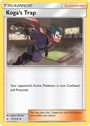 Koga's Trap 177 - Reverse Holofoil SM Unbroken Bonds - Uncommon