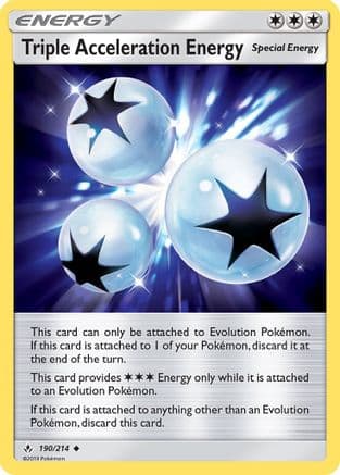 Triple Acceleration Energy 190/214 - SM Unbroken Bonds Reverse Holofoil
