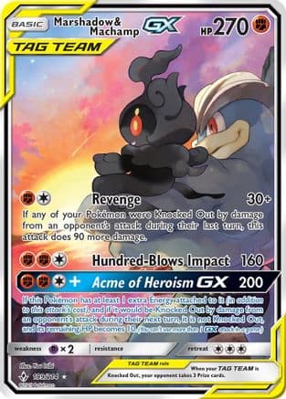 Marshadow & Machamp GX (Full Art) 199/214 - SM Unbroken Bonds Holofoil