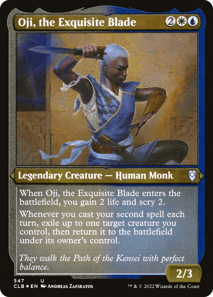 Oji, the Exquisite Blade (CLB-547) - Commander Legends: Battle for Baldur's Gate Etched Foil