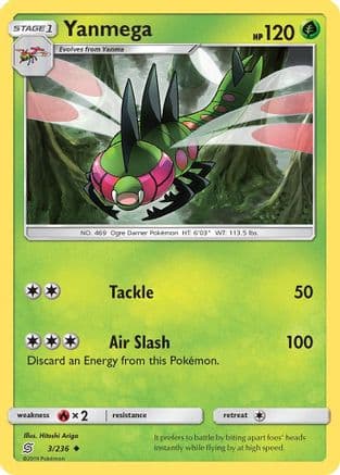 Yanmega 3/236 - SM Unified Minds Reverse Holofoil
