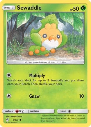 Sewaddle 6/236 - SM Unified Minds Reverse Holofoil