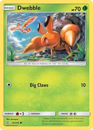 Dwebble 010/236 - SM Unified Minds Reverse Holofoil