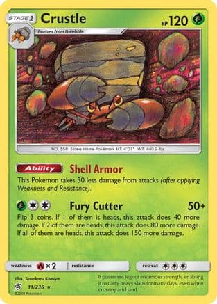 Crustle 011/236 - SM Unified Minds Reverse Holofoil
