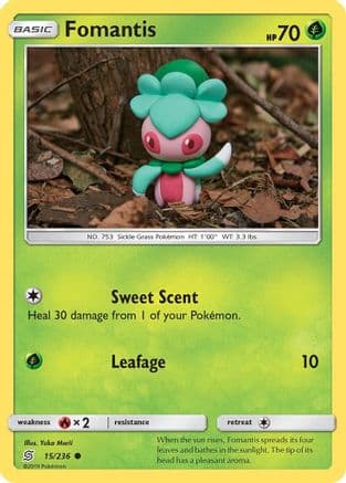 Fomantis 015/236 - SM Unified Minds Reverse Holofoil