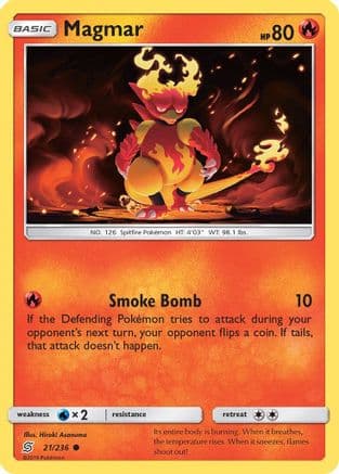 Magmar 021/236 - SM Unified Minds Reverse Holofoil