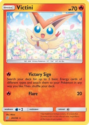 Victini 026/236 - SM Unified Minds Reverse Holofoil