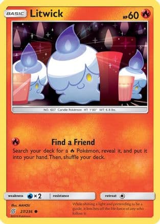 Litwick 027/236 - SM Unified Minds Reverse Holofoil