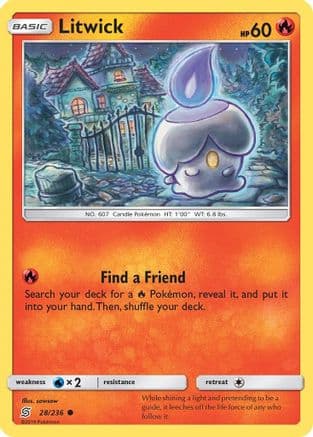 Litwick 028/236 - SM Unified Minds Reverse Holofoil