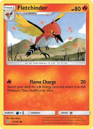 Fletchinder 031/236 - Reverse Holofoil SM Unified Minds - Common
