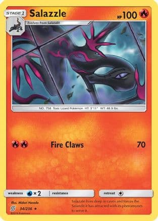 Salazzle 34/236 - SM Unified Minds Reverse Holofoil