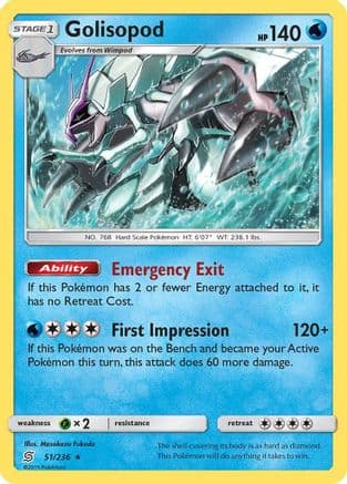 Golisopod 51/236 - SM Unified Minds Reverse Holofoil