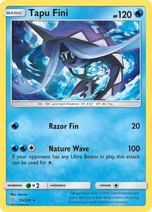 Tapu Fini 053/236 - SM Unified Minds Reverse Holofoil