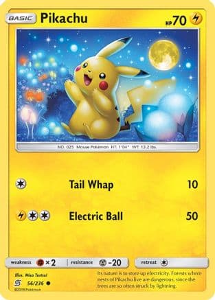 Pikachu 056/236 - SM Unified Minds Reverse Holofoil