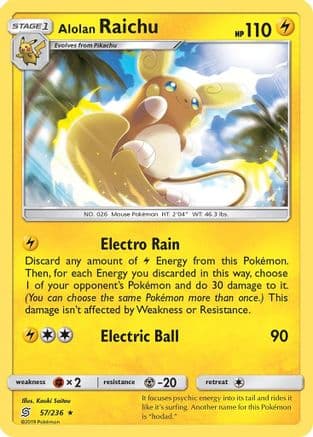 Alolan Raichu 057/236 - SM Unified Minds Reverse Holofoil