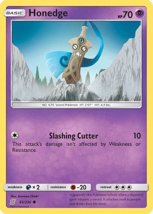 Honedge 093/236 - SM Unified Minds Reverse Holofoil