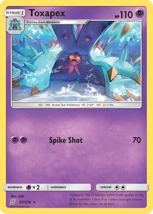 Toxapex 97/236 - SM Unified Minds Reverse Holofoil