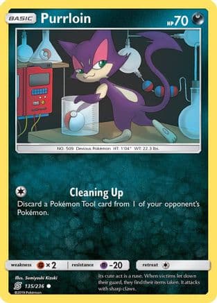 Purrloin 135/236 - SM Unified Minds Reverse Holofoil