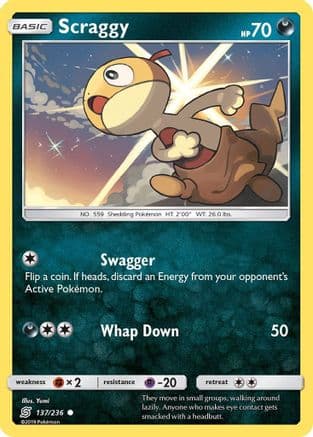 Scraggy 137/236 - SM Unified Minds Reverse Holofoil