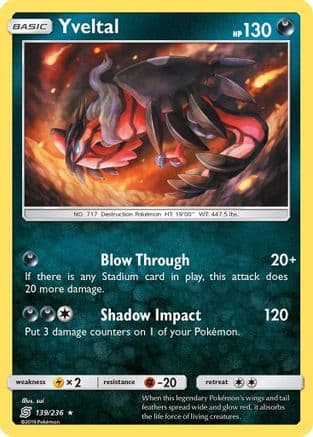 Yveltal 139 - Holofoil SM Unified Minds - Holo Rare