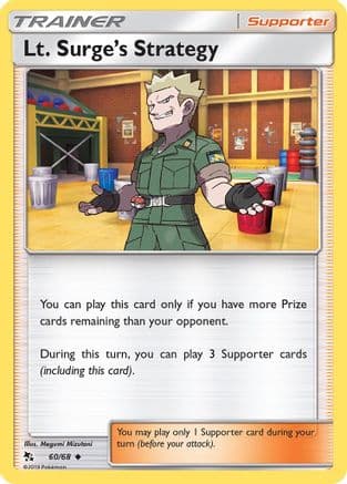Lt. Surge's Strategy 060 - Reverse Holofoil Hidden Fates - Uncommon