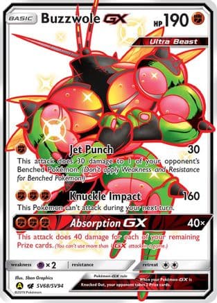 Buzzwole GX SV68/94 - Hidden Fates Shiny Vault Holofoil