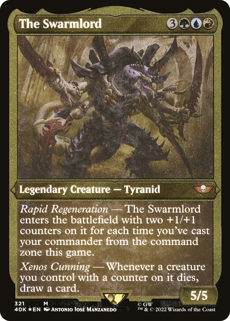 The Swarmlord (40K-321) - Warhammer 40,000 Commander Etched Foil